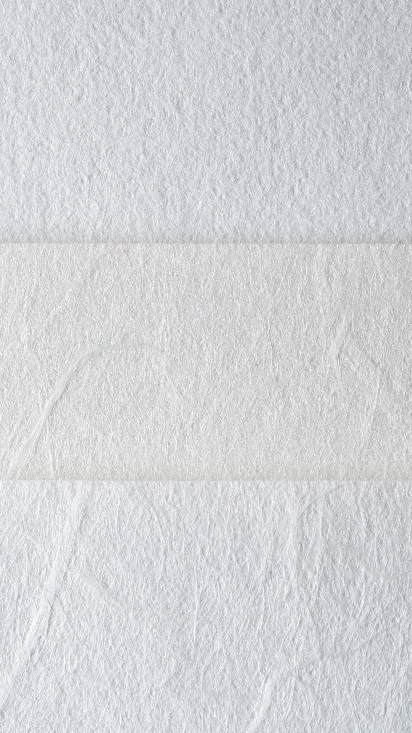 Kozo Papers. Top: Awagami Kozo Thin White; Middle: Awagami Premium Unryu; Bottom: Moab with Awagami Moenkoli Washi Unryu 55